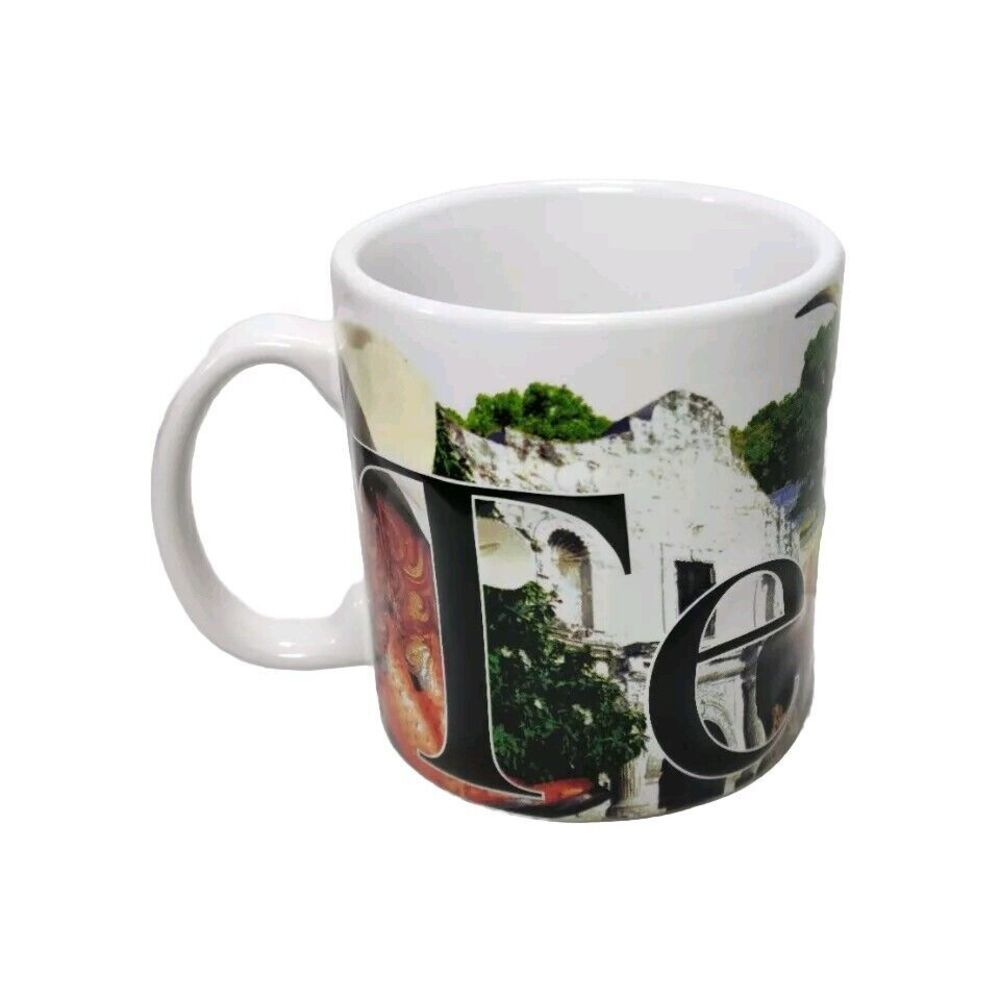 Americaware Large Texas Coffee Mug 3D Cowboy Steer Raised Letters 2012 Cup 18oz
